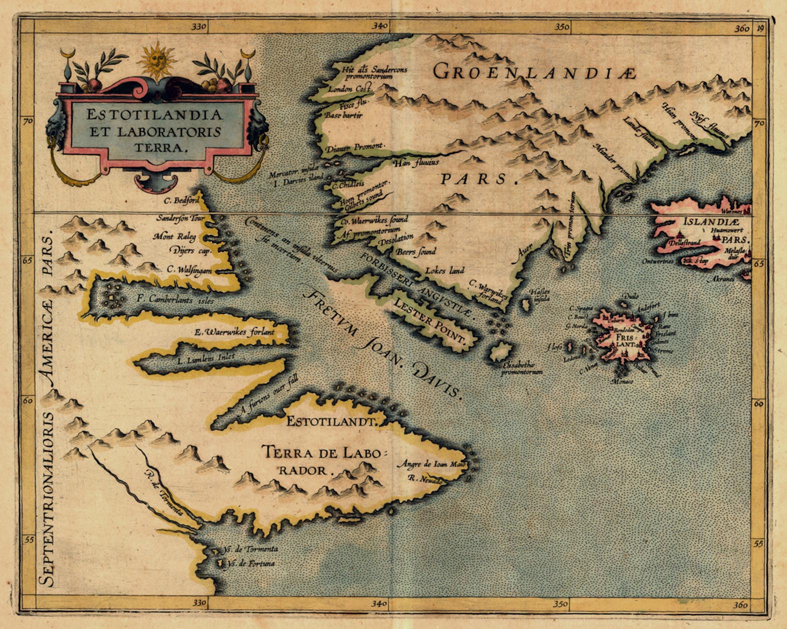 Map of Estotilandia 1597